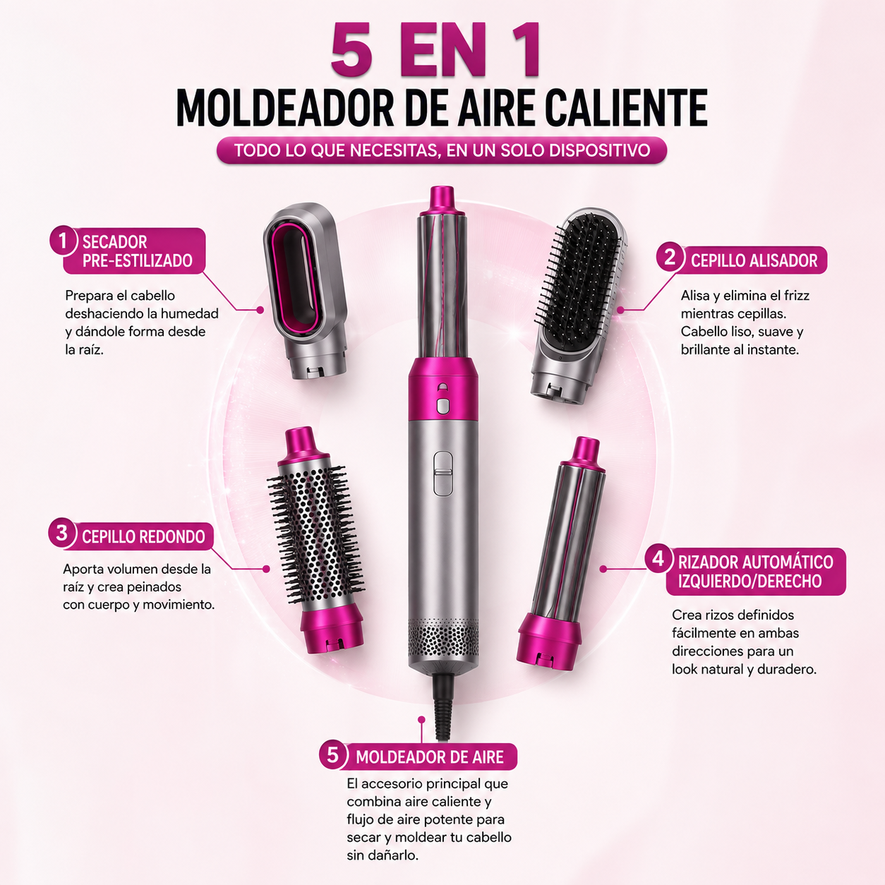 Styler 5 en 1 para Cabello Profesional